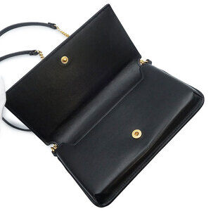 Saint Laurent Bag Holder Cassandra Crossbody Chain Shoulder Phone Black
